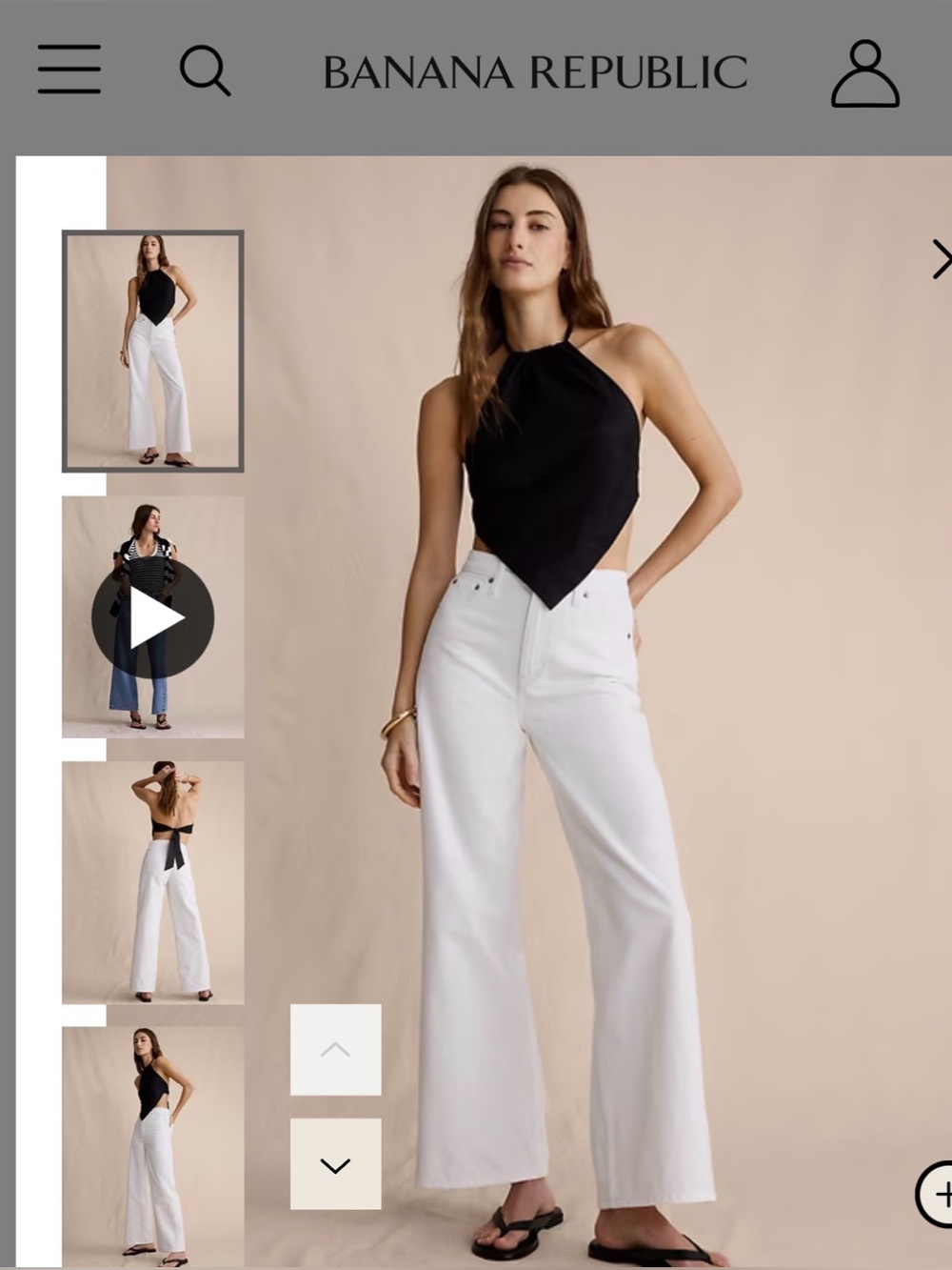 NEW Banana Republic White High Waisted Wide-Leg Petite Jeans size 32